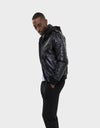 LIAM MEN'S LEATHER JACKET WITH HOOD